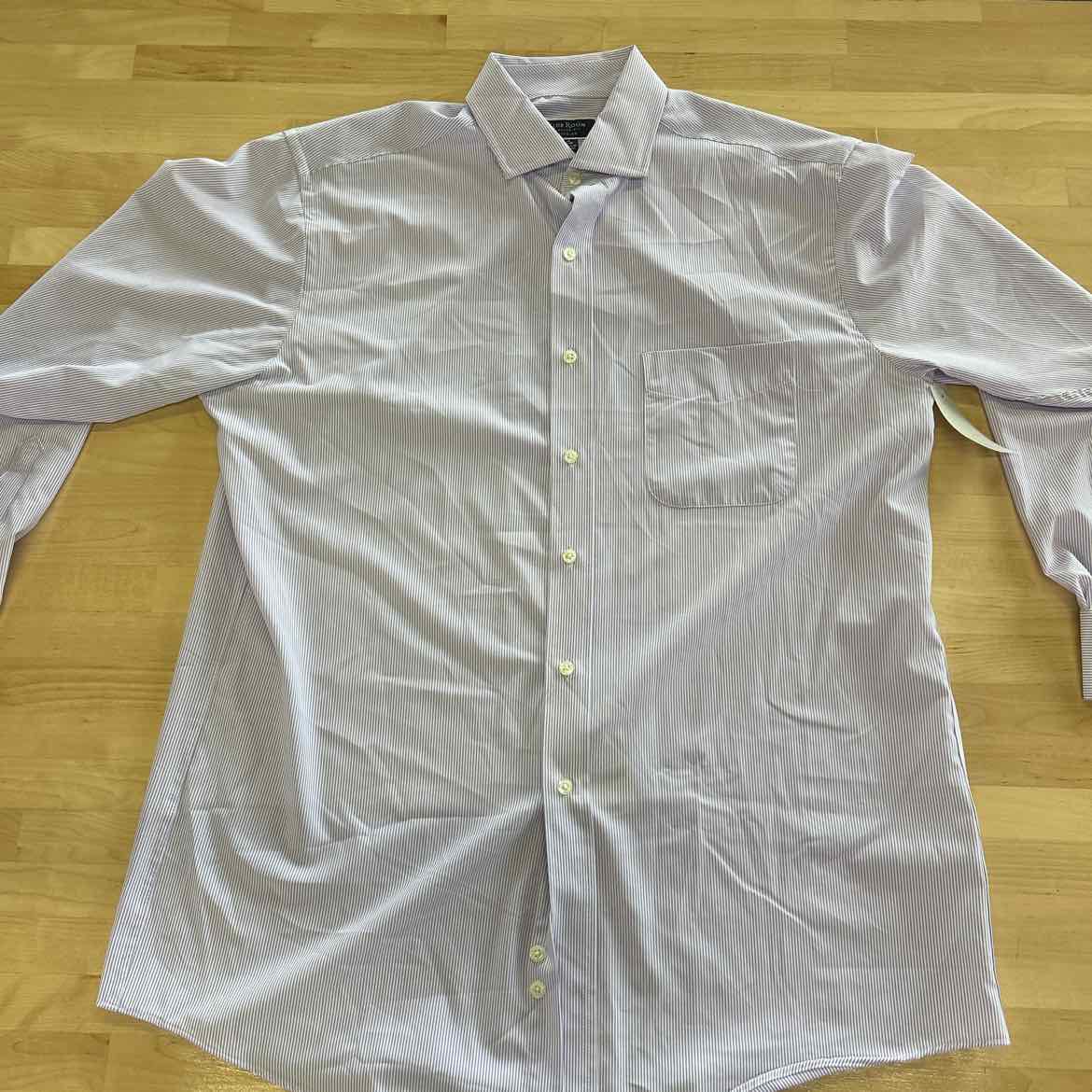 Club Room Men's Regular Fit Traveler Fine Stripe Dress Shirt