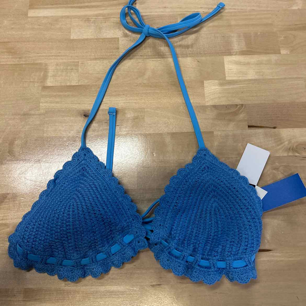 Salt + Cove Size M Crochet Halter Triangle Bikini