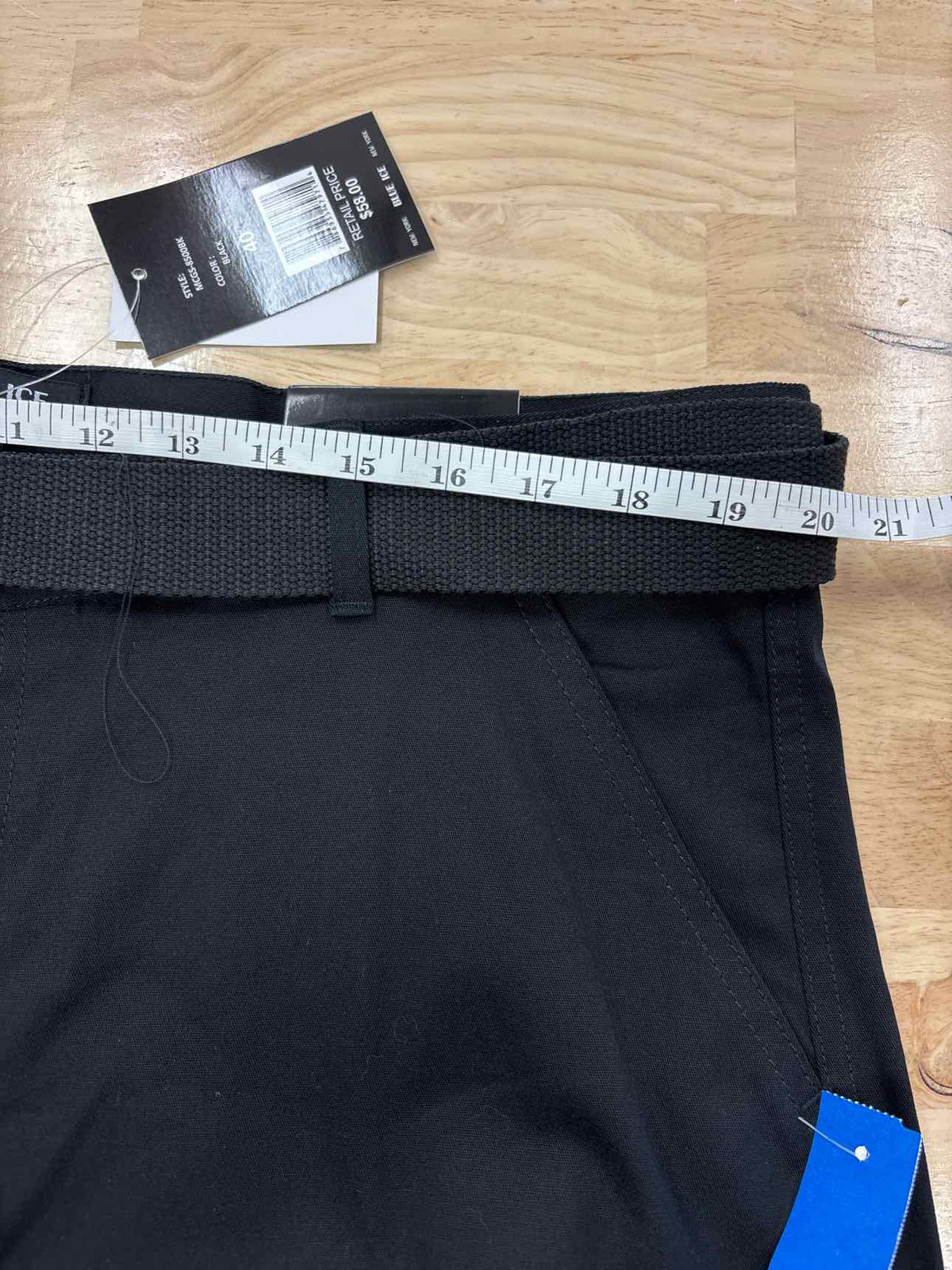 Blue Ice Men's Size 40 Black MENS Shorts