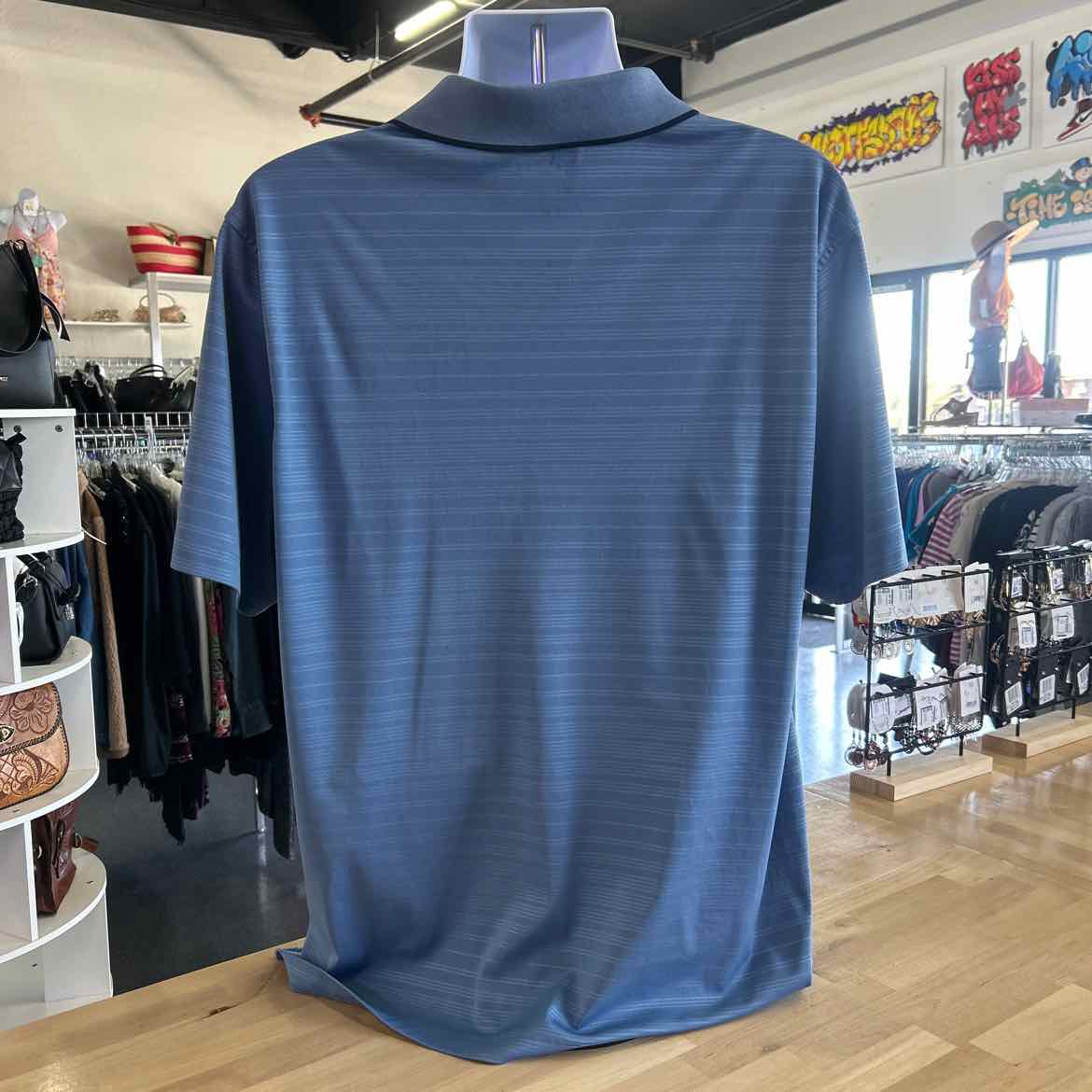 Greg Norman Size L Blue Preloved MENS Polo