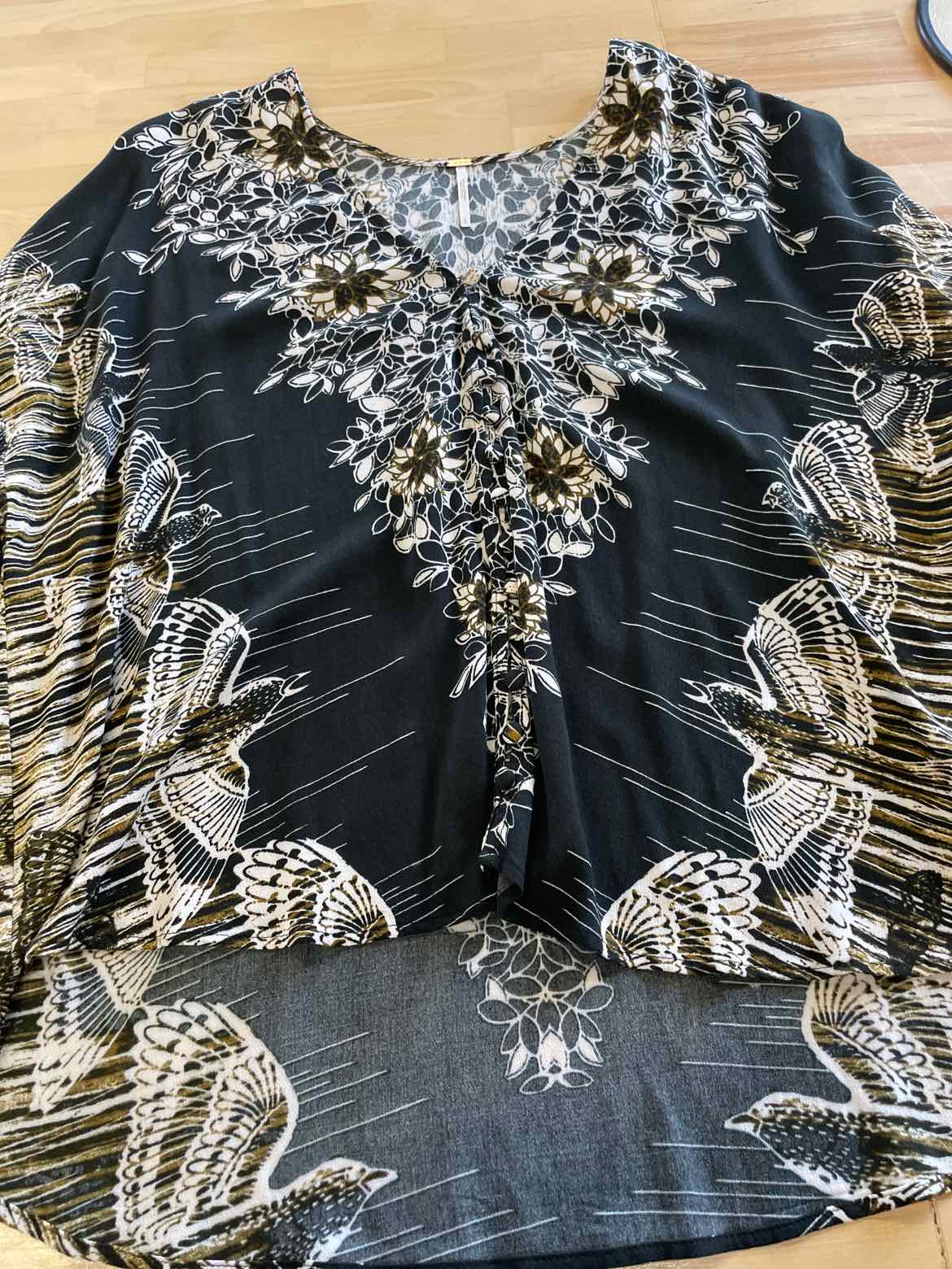 Free People Size S Black Blouse
