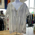 Lucky Brand Size XL gray/white Preloved Blouse SS
