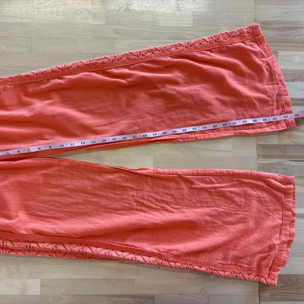 Guess Size XS Orange Cotton Preloved Pants