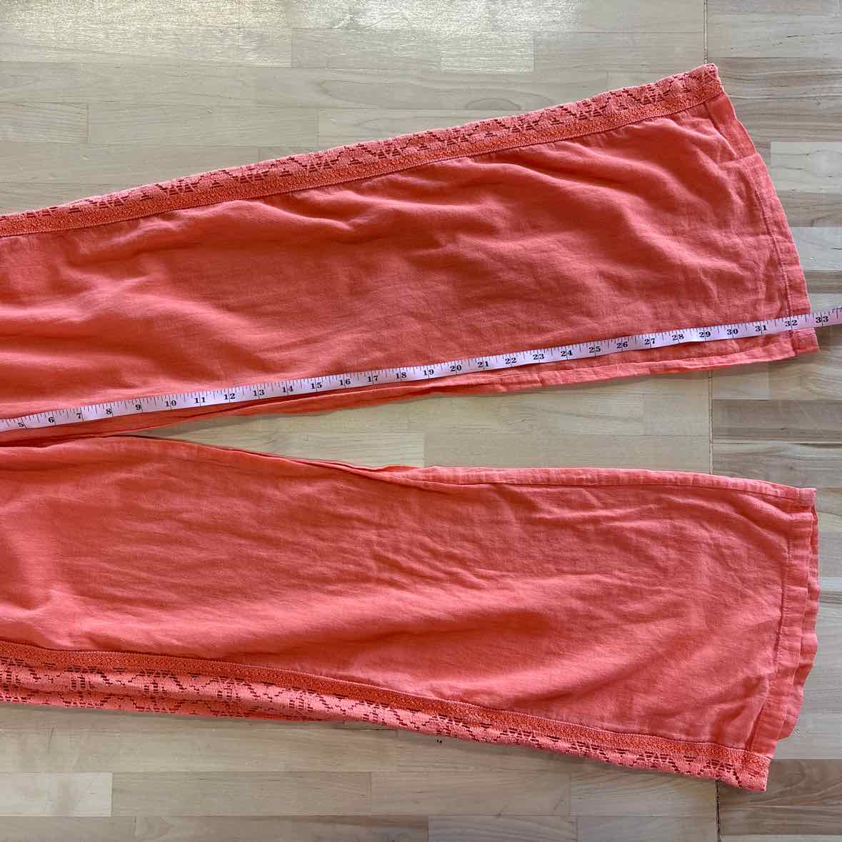 Guess Size XS Orange Cotton Preloved Pants