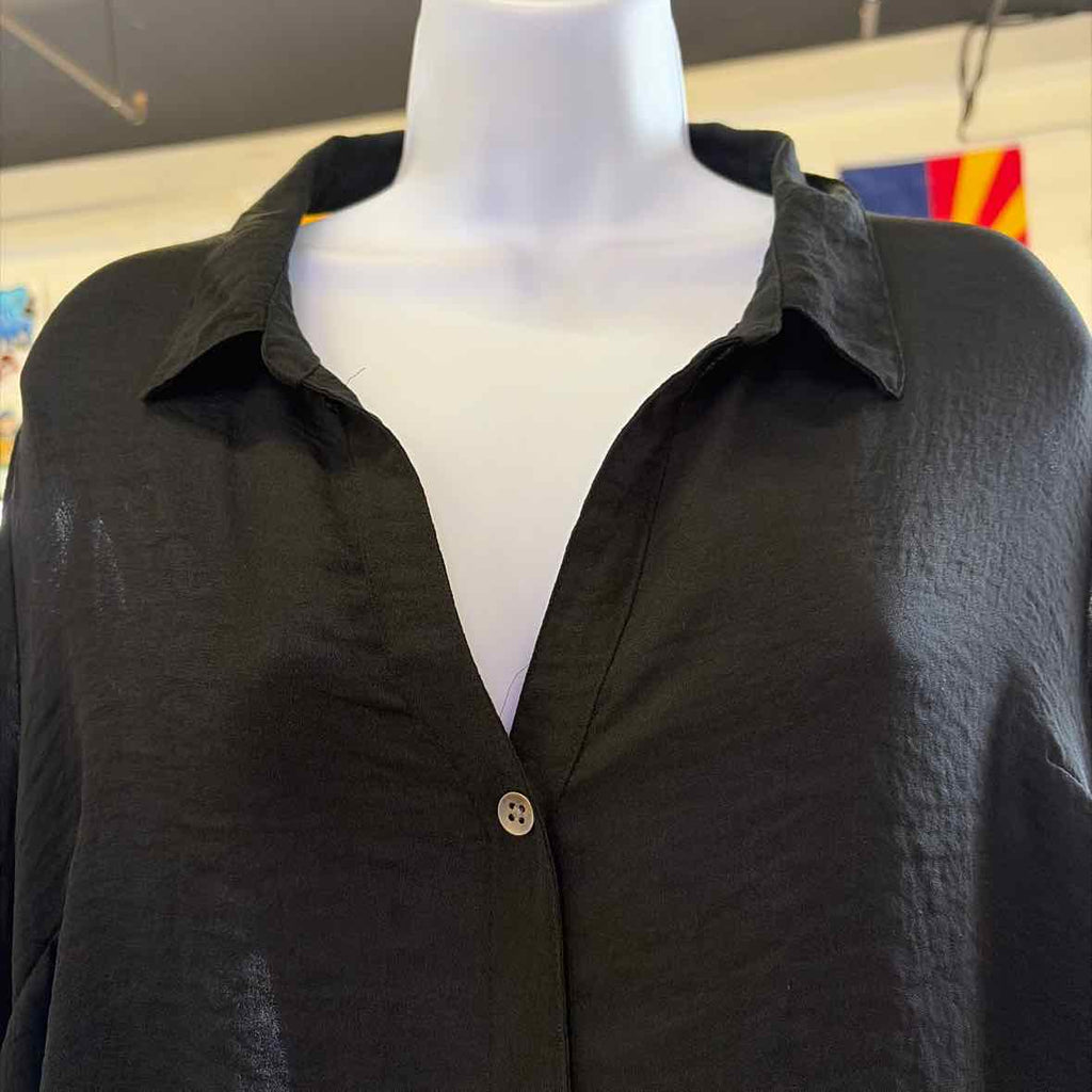 Rock & Republic Size XL Black Preloved Button Down LS