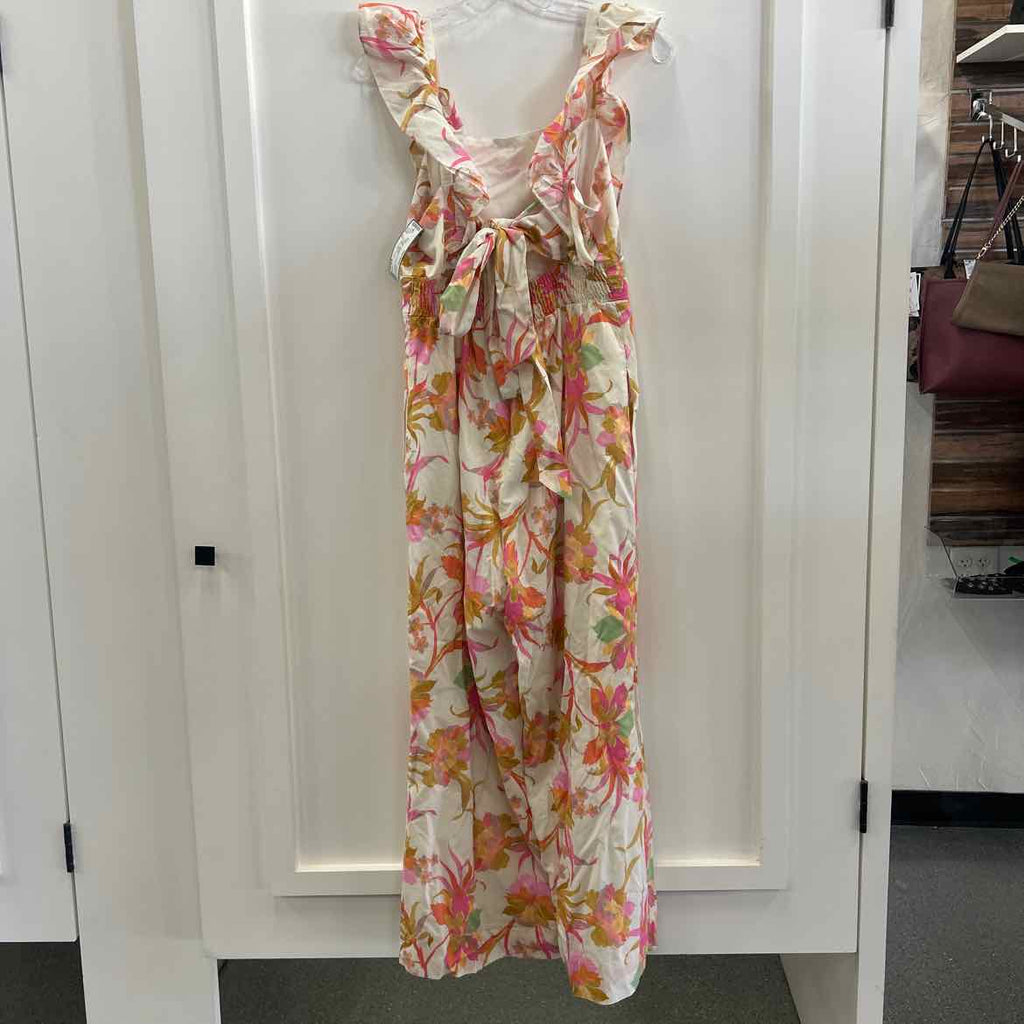 Taylor Size 10 White Pink Preloved Dress