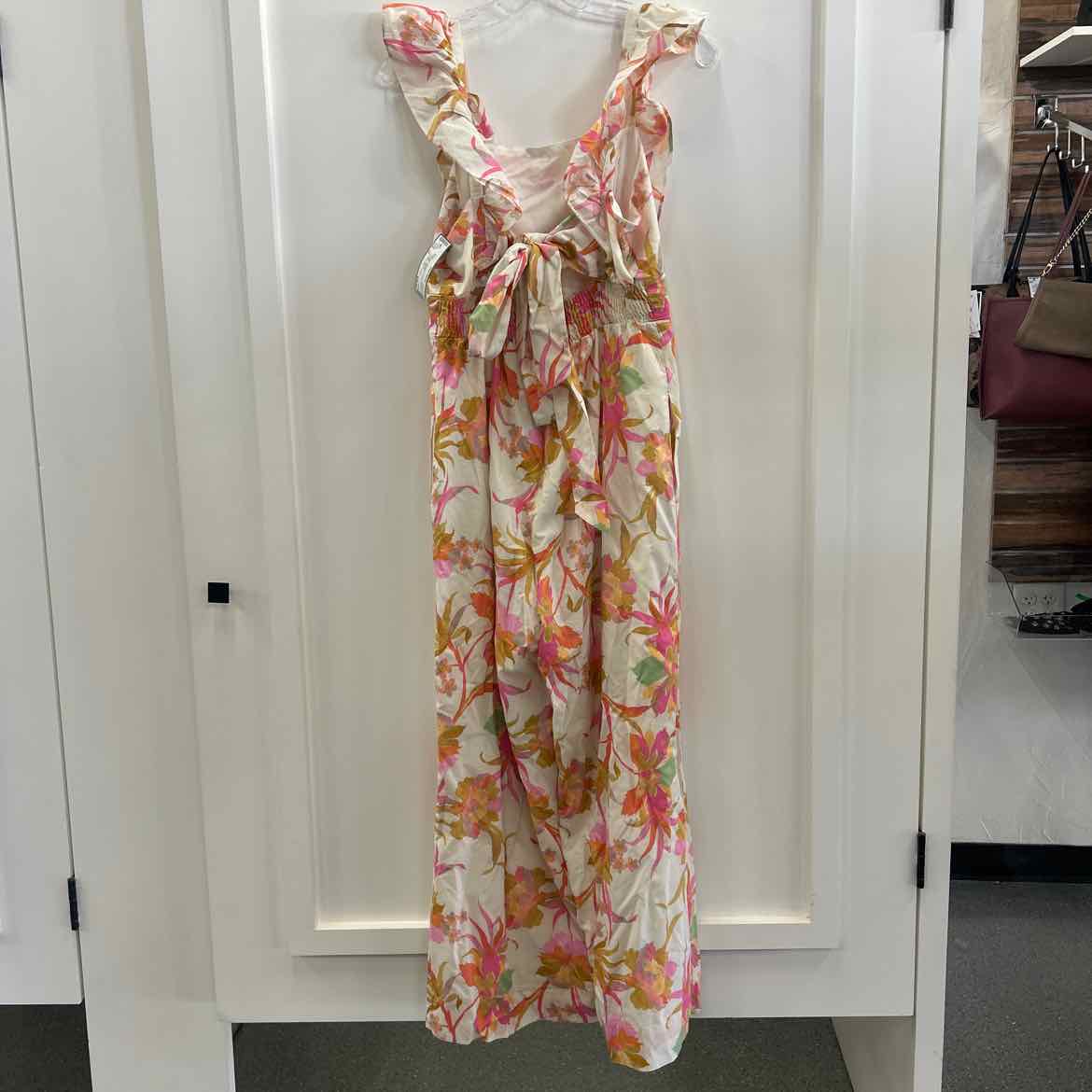 Taylor Size 10 White Pink Preloved Dress