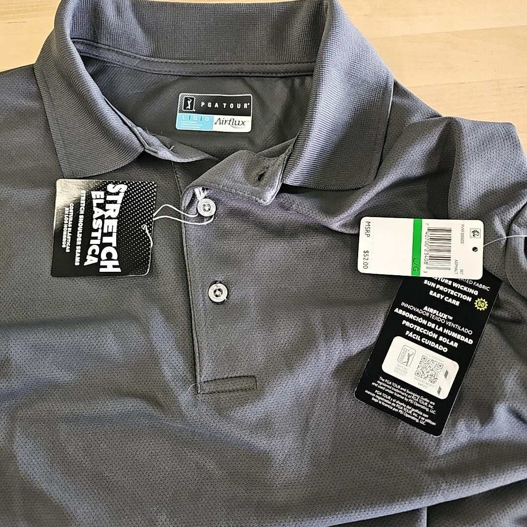 airflux Men's Size L Gray MENS Polo