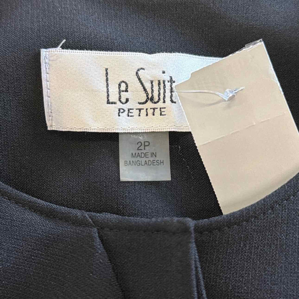 Le Suit Women's Cascade Ruffle Skirt Suit, Regular & Petite - Black