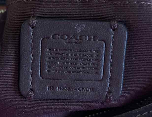 Coach Black Pebbled Leather Purse