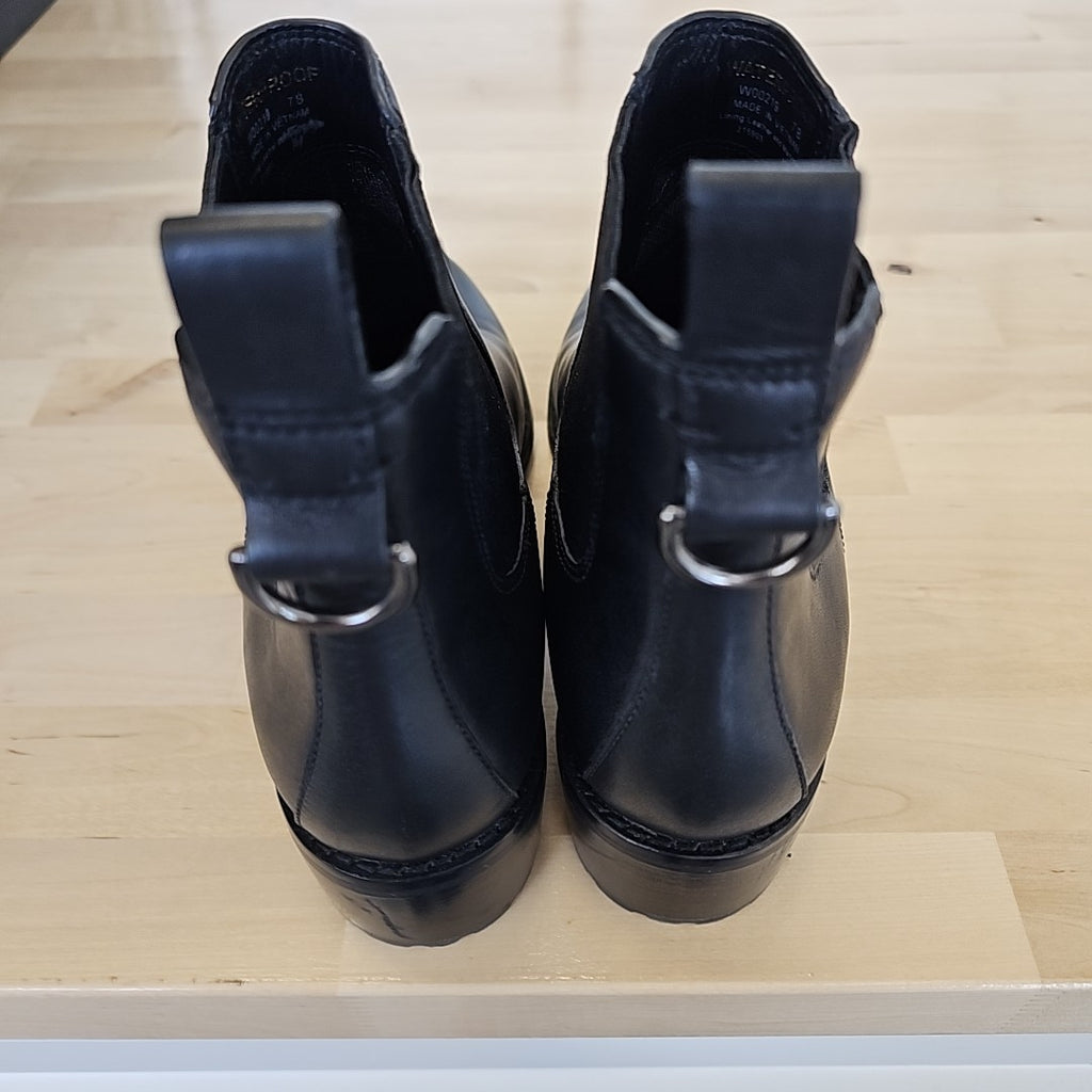 Cole Haan Shoe Size 7 Black Leather Slip on Bootie