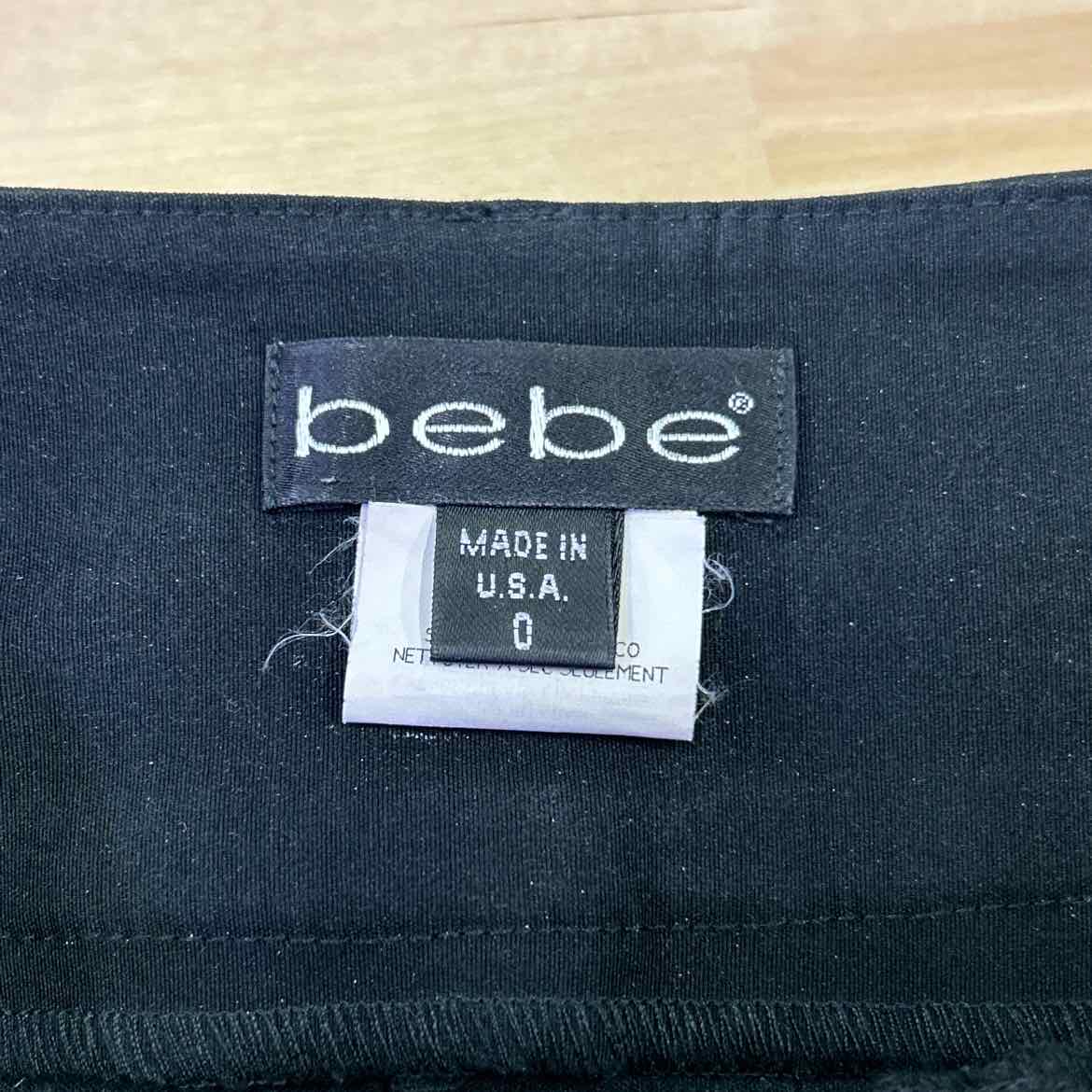 Bebe Size 0 Black Preloved Skirt