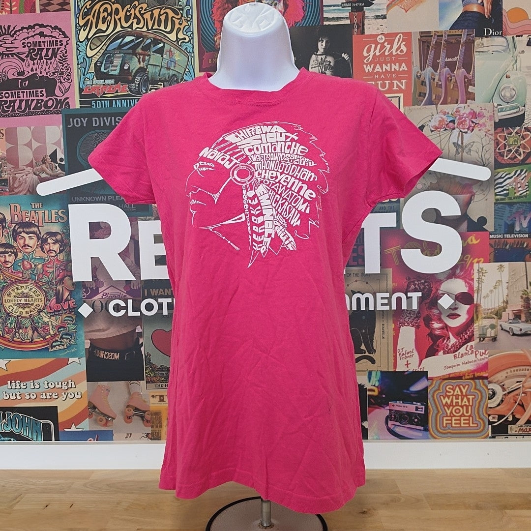 Tultex Size M Women's Word Art T-Shirt