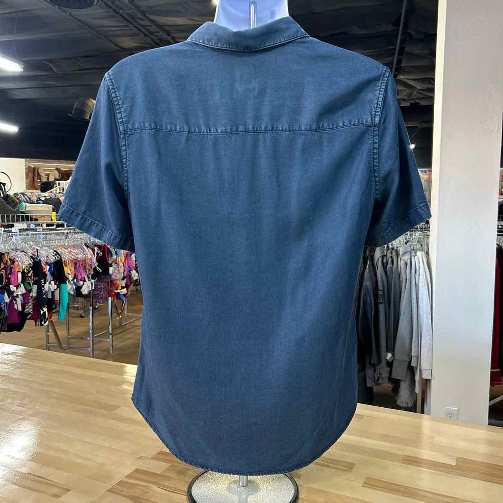 H&M Size M Navy Preloved MENS Button Down Shirt