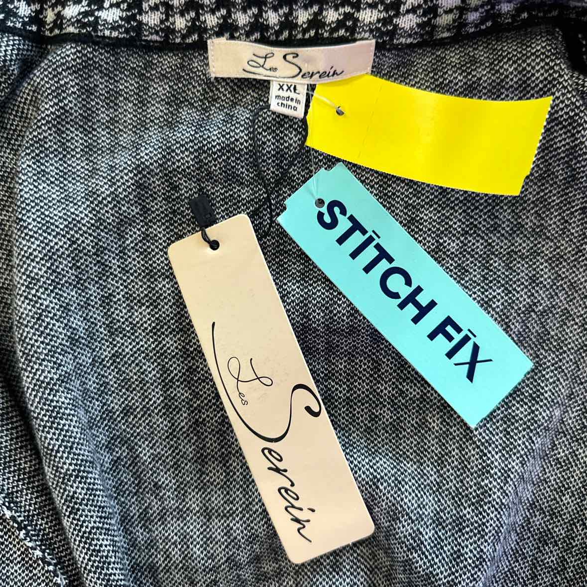 Les Serein Size XXL BLACK & WHITE Blazer