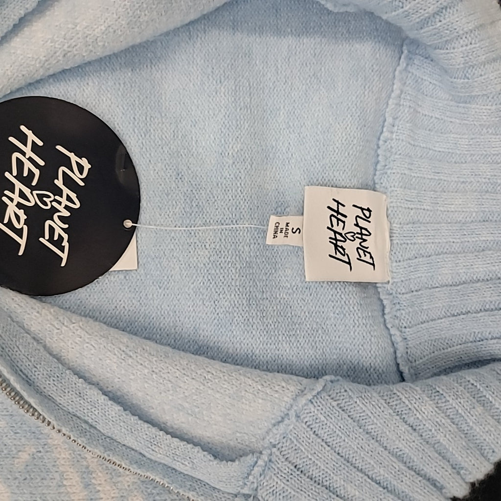 Planet Heart Size S Blue Sweater