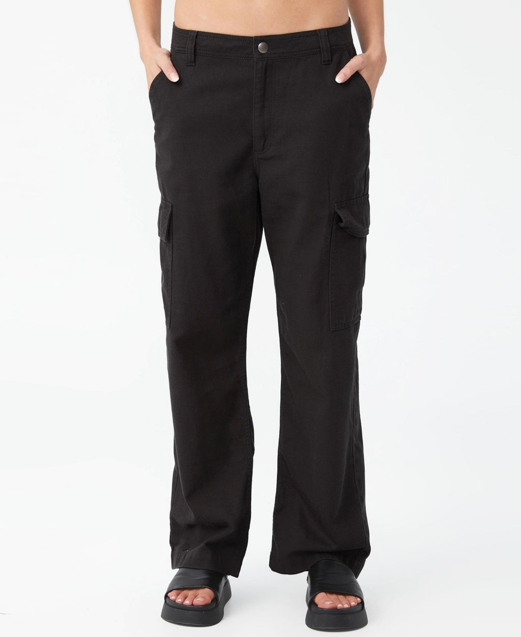 Cotton On Size 8 Black Bobbie Cargo Pants NWT