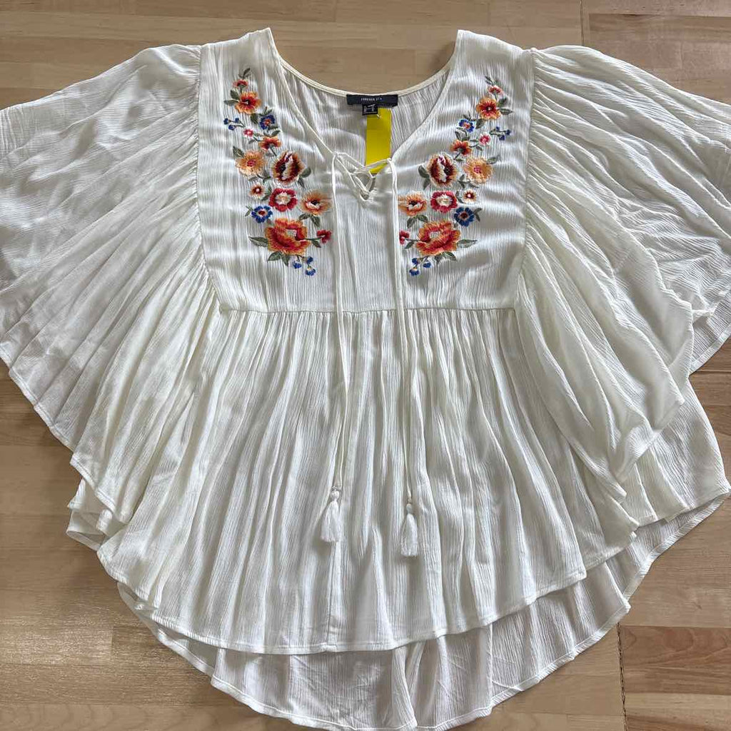 Forever 21 Size ox White Blouse