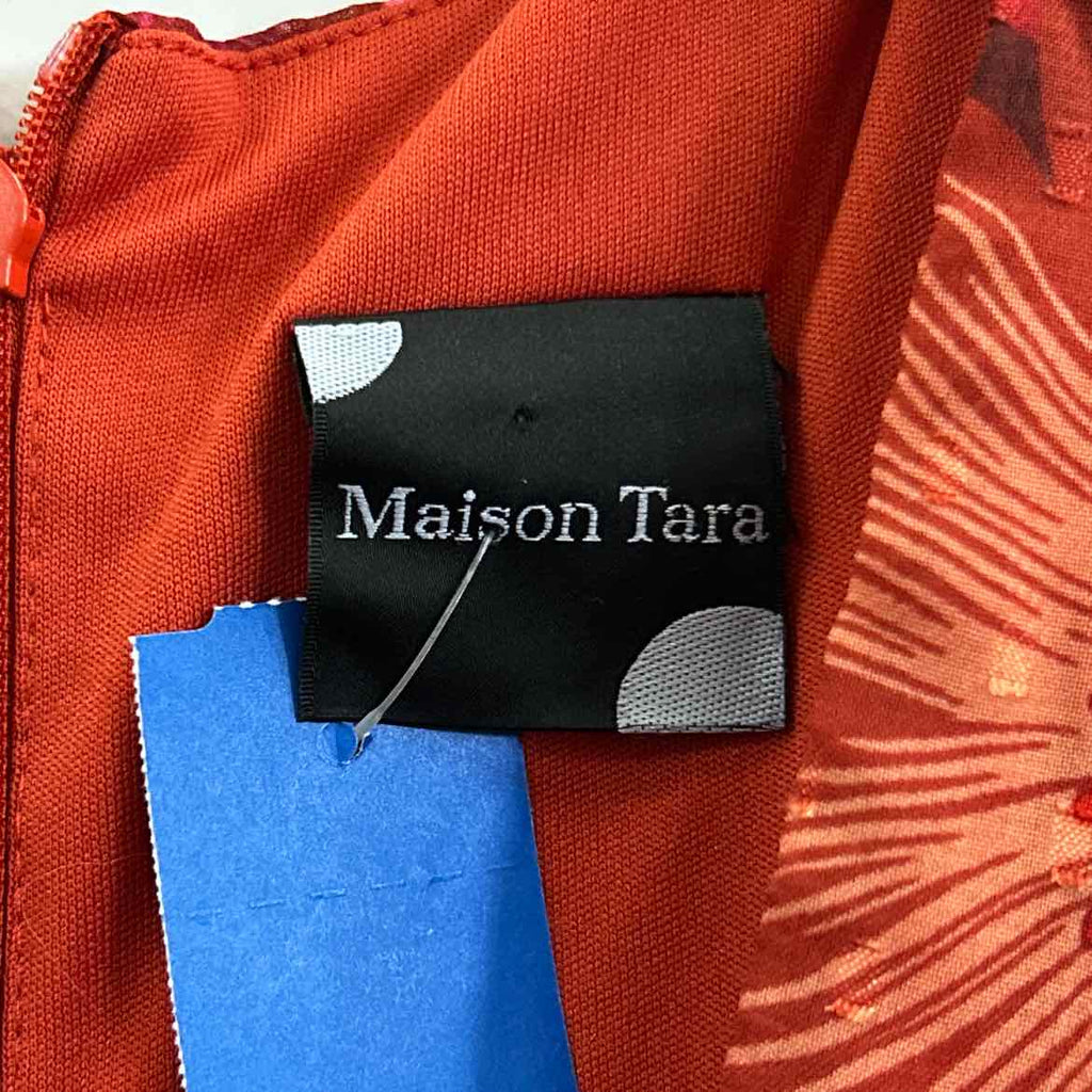 Maison Tara Size 14 Orange Flannel Preloved Dress