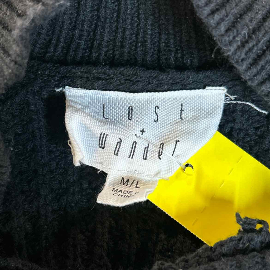 Lost + Wander Size M/L Black Knit Preloved Sweater