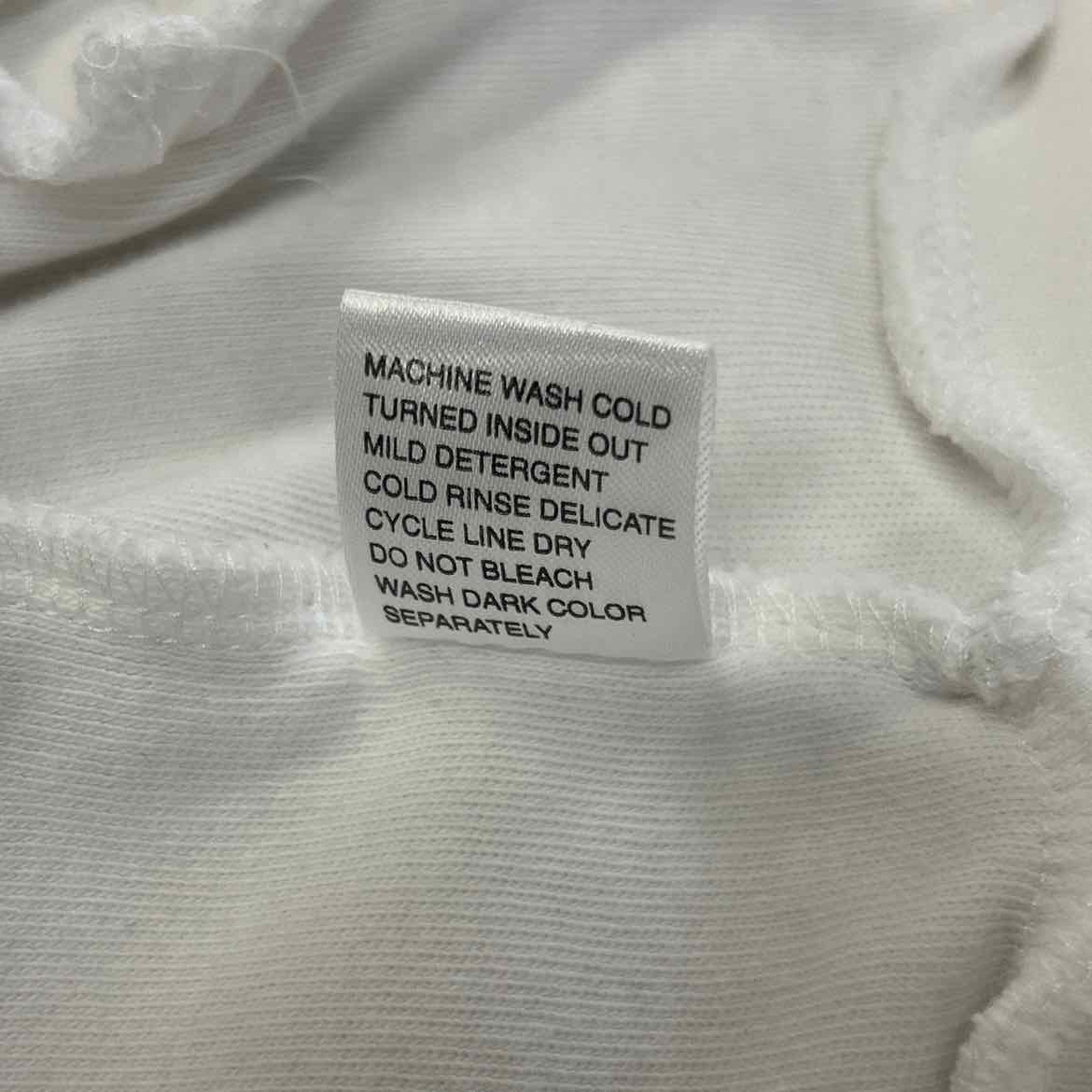 Size L White Used zip up short sleeve