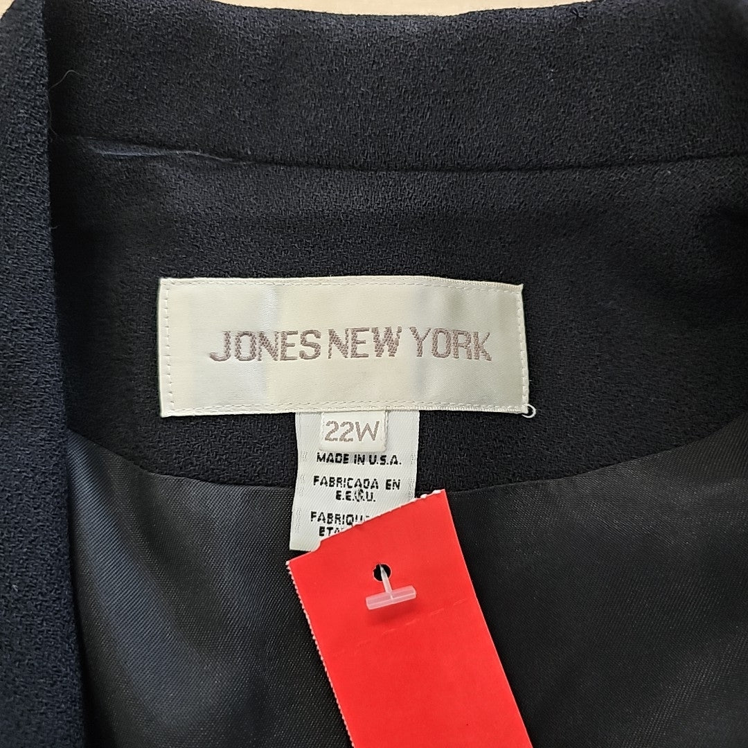 Jones New York Size 22W Black Preloved Blazer