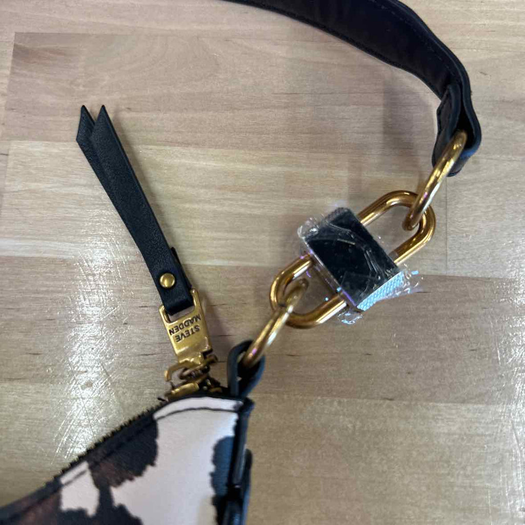 Steve Madden lohan Hobo Bag Brown Print Small