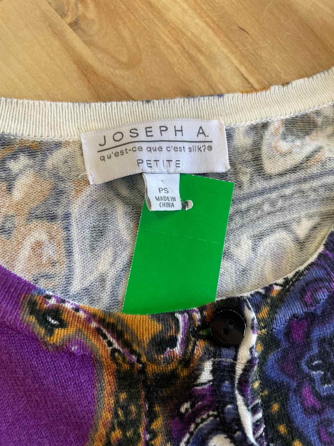 Joseph A. Size S Multi-Color Cardigan