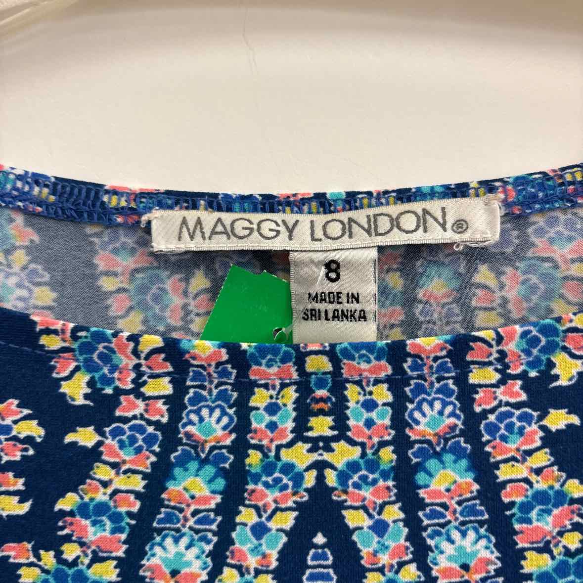 Maggy London Size 8 Blue Preloved Dress