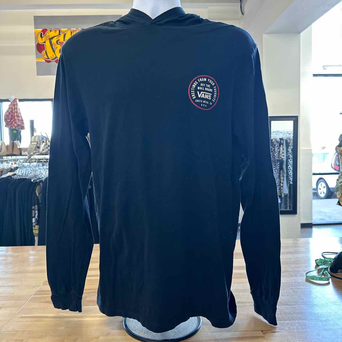 Van Size M Black MENS Long Sleeve Shirt