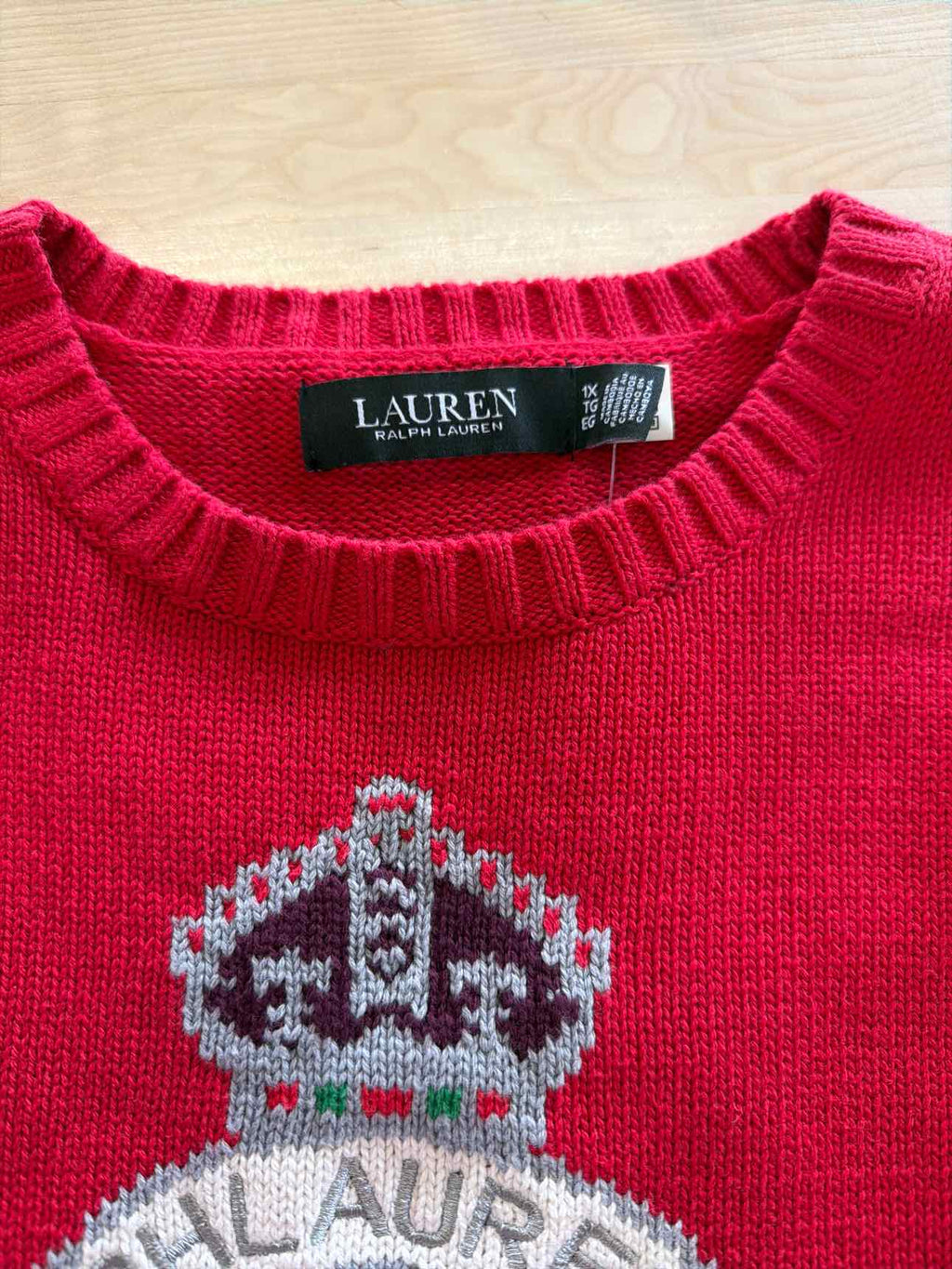 Ralph Lauren Size 1X Red Sweater