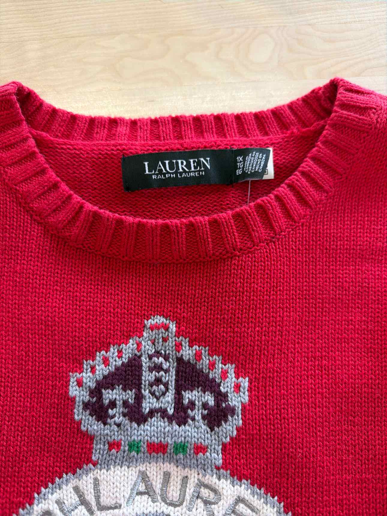 Ralph Lauren Size 1X Red Sweater