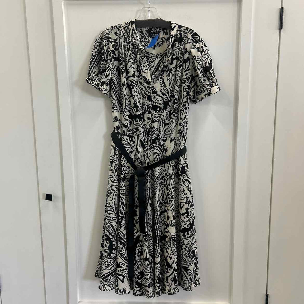 Ralph Lauren Size 10 Black White Preloved Blouse LS