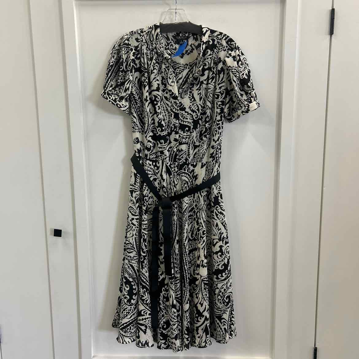 Ralph Lauren Size 10 Black White Preloved Blouse LS