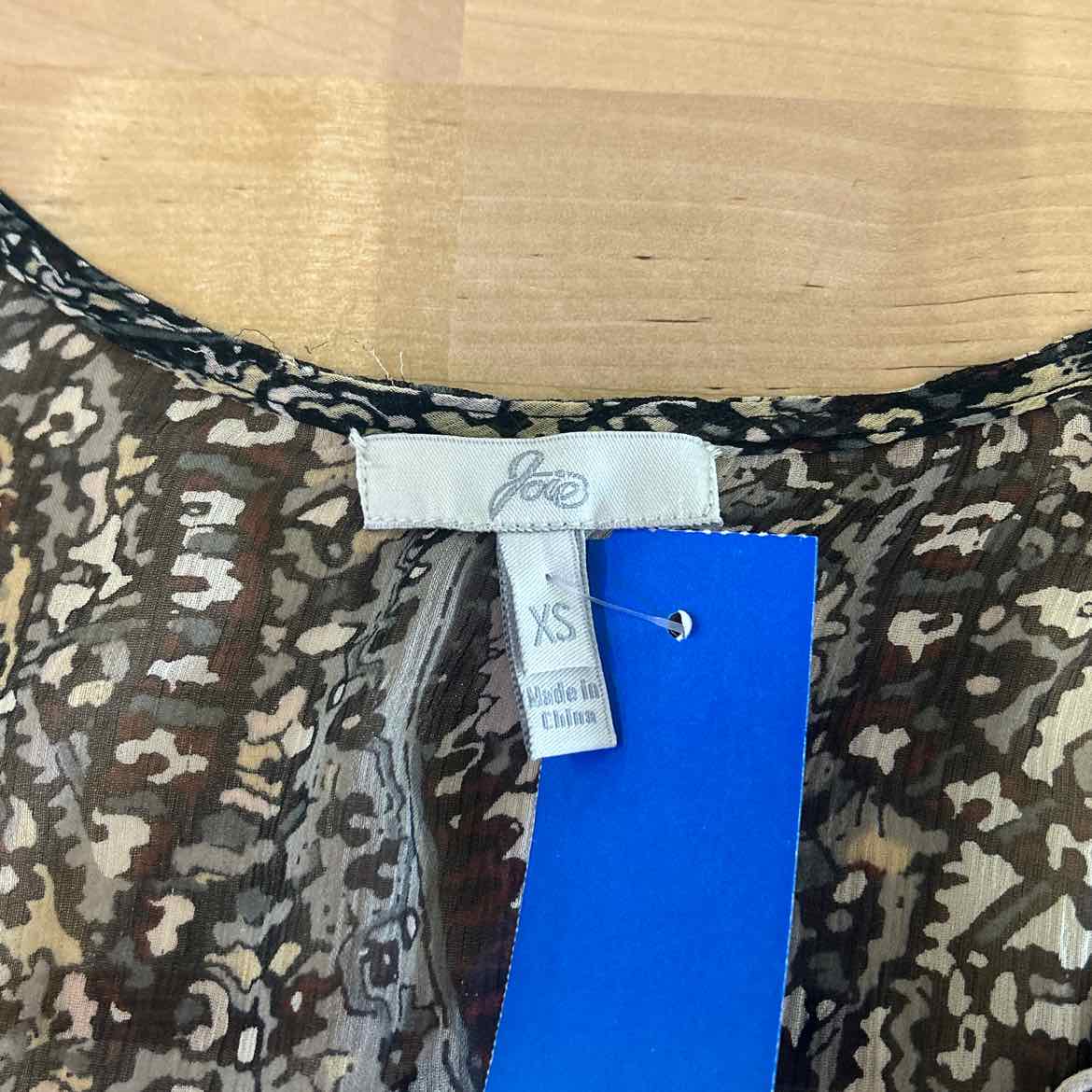 Joie Size XS Black Preloved Blouse LS