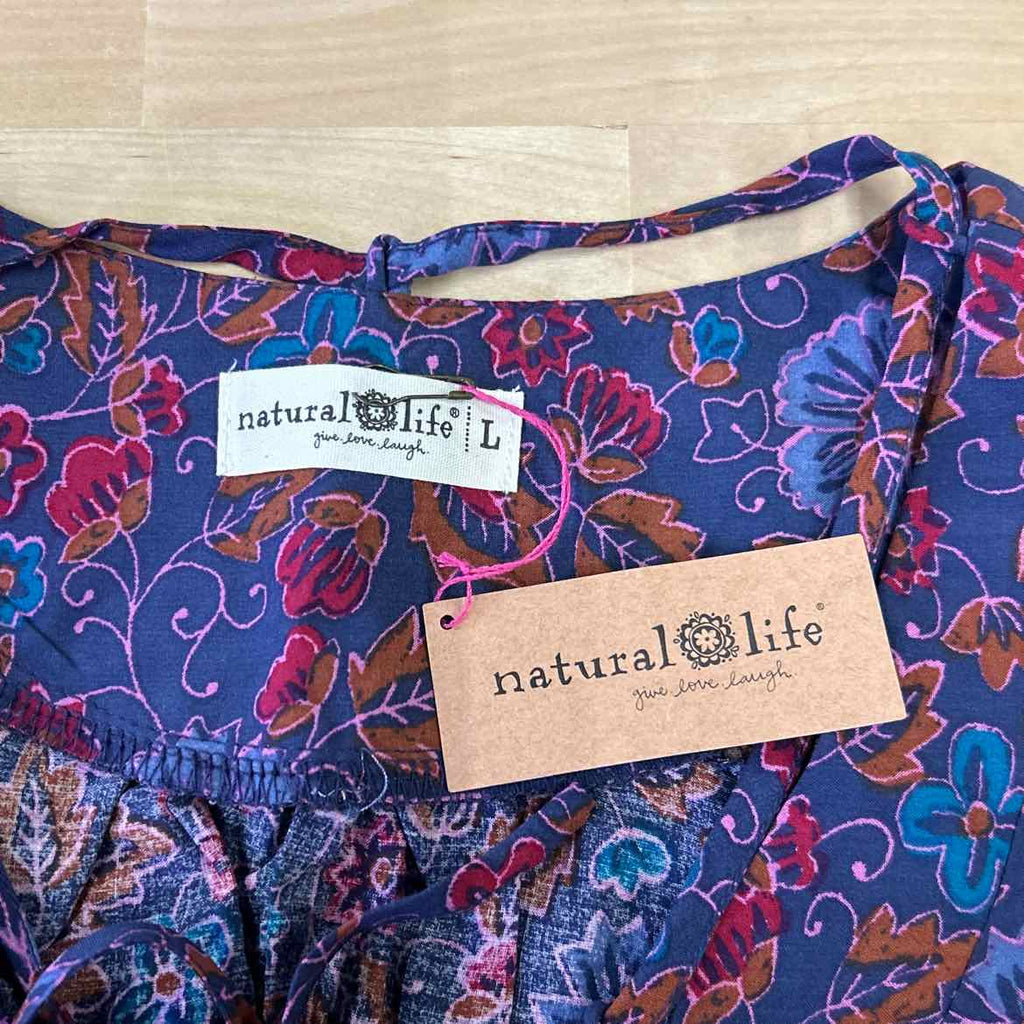 Natural Life Size L Purple Blouse
