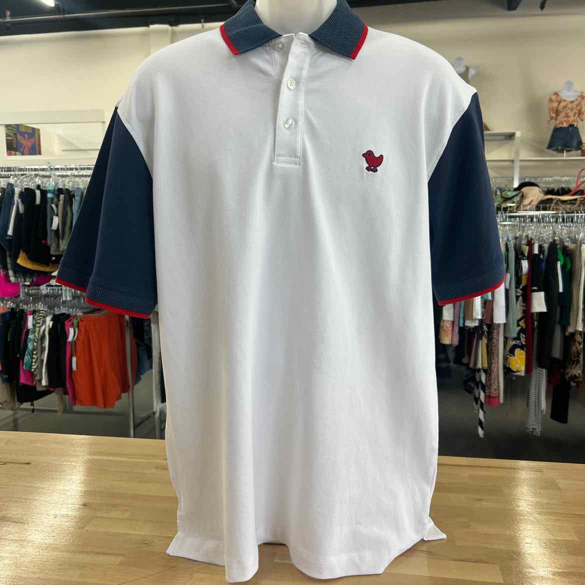 Bad Birdie Pique Polo Shirt Mens M Stretch Golf Performance Popover