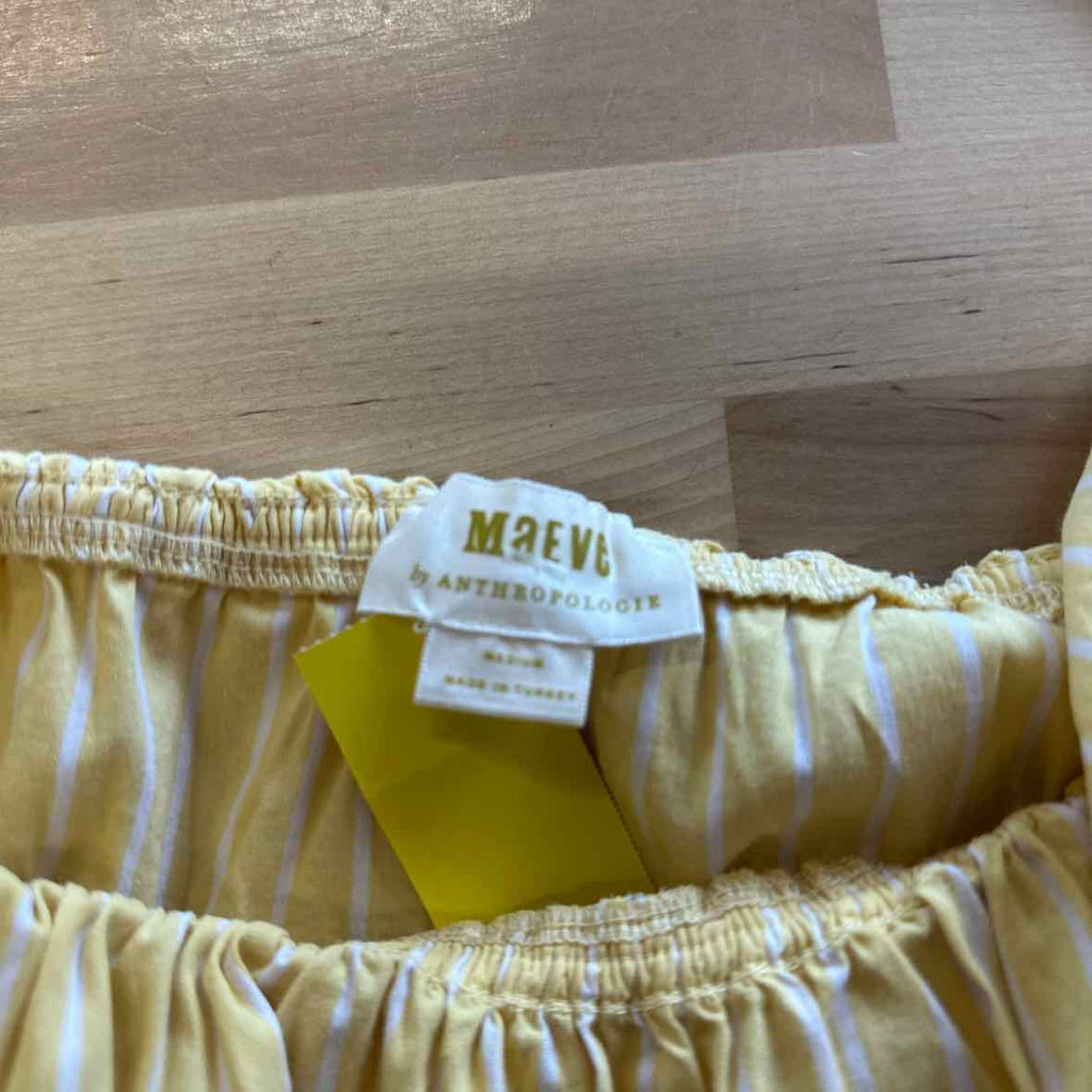 Maeve Size M yellow & white Blouse