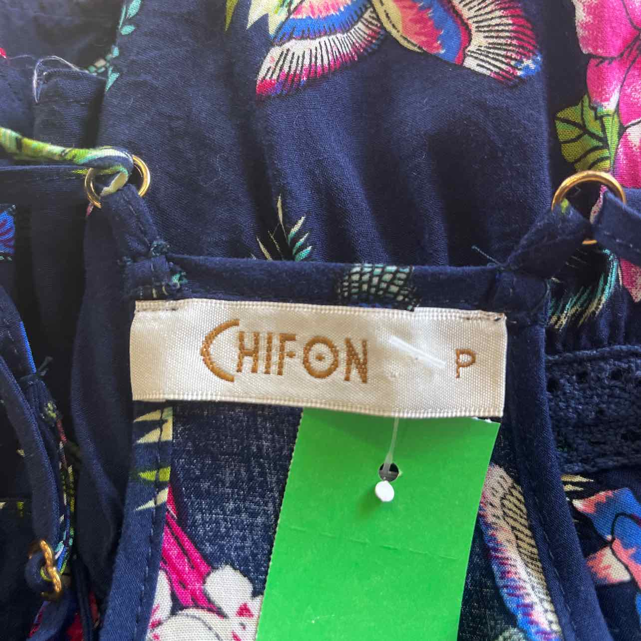 chifon Size P Navy Preloved Tank