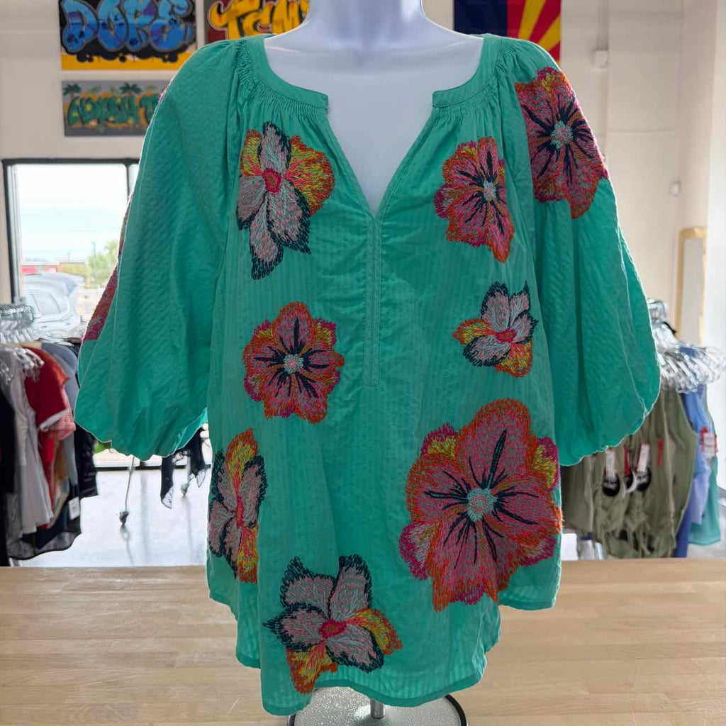 Maeve Size S Teal Preloved Blouse LS
