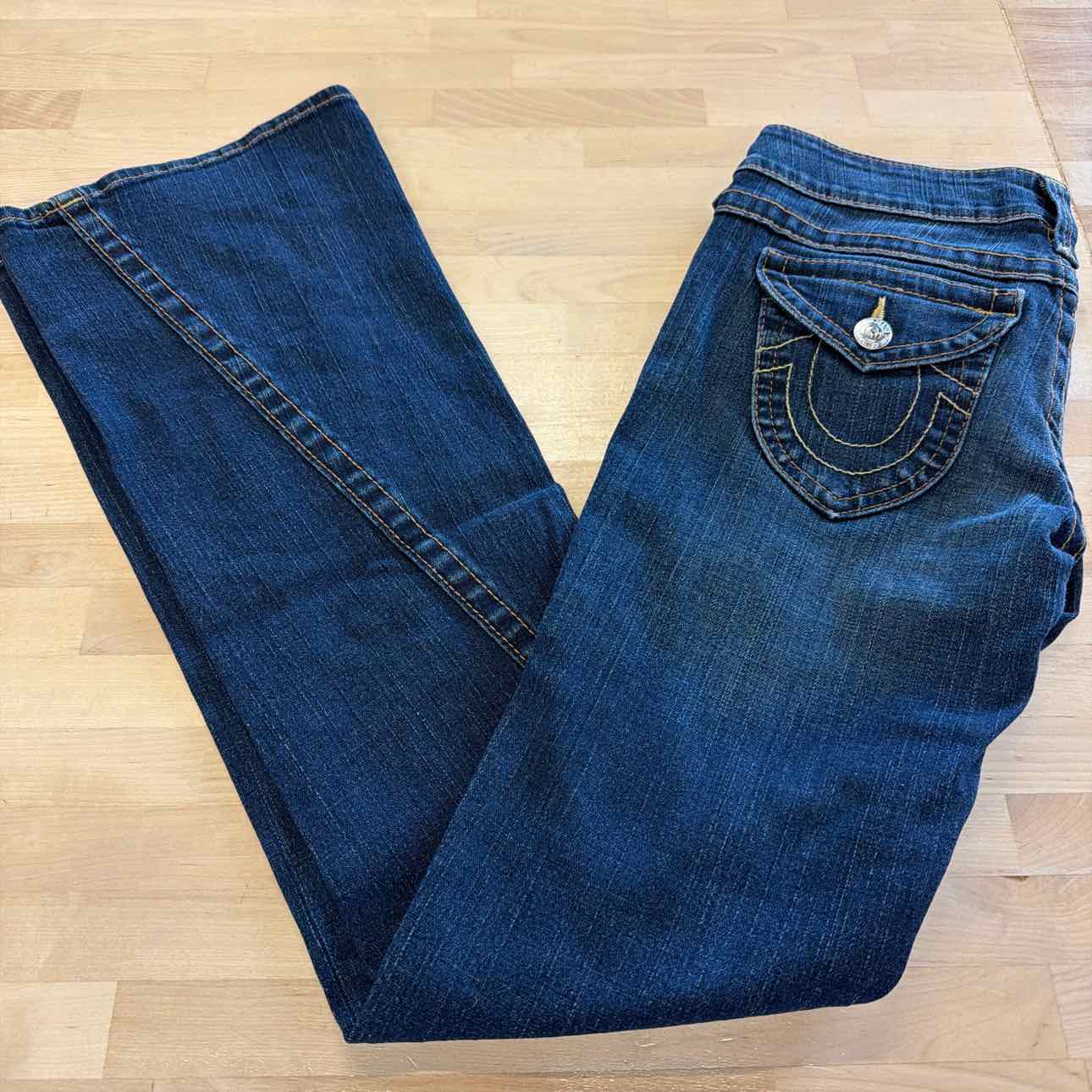True Religion Size 28 Blue Denim Used Jeans