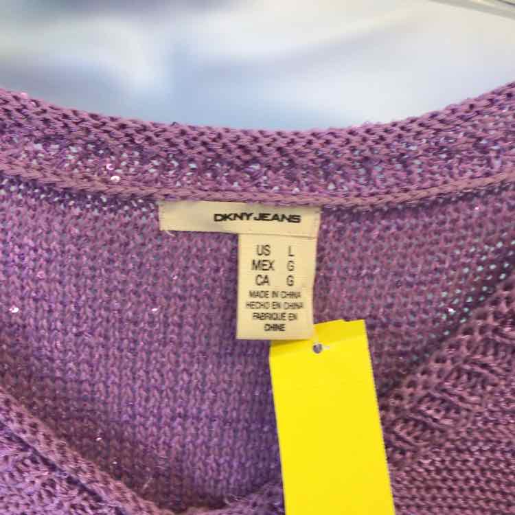 DKNY Size L Purple Sweater