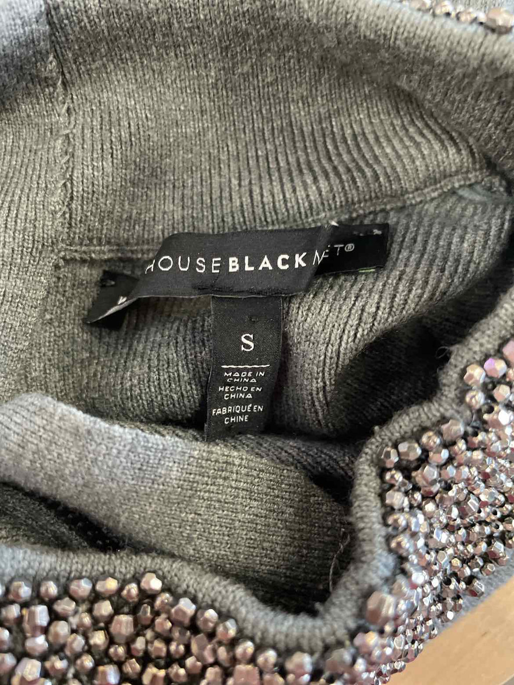 White House Black Market Size S Gray Sweater