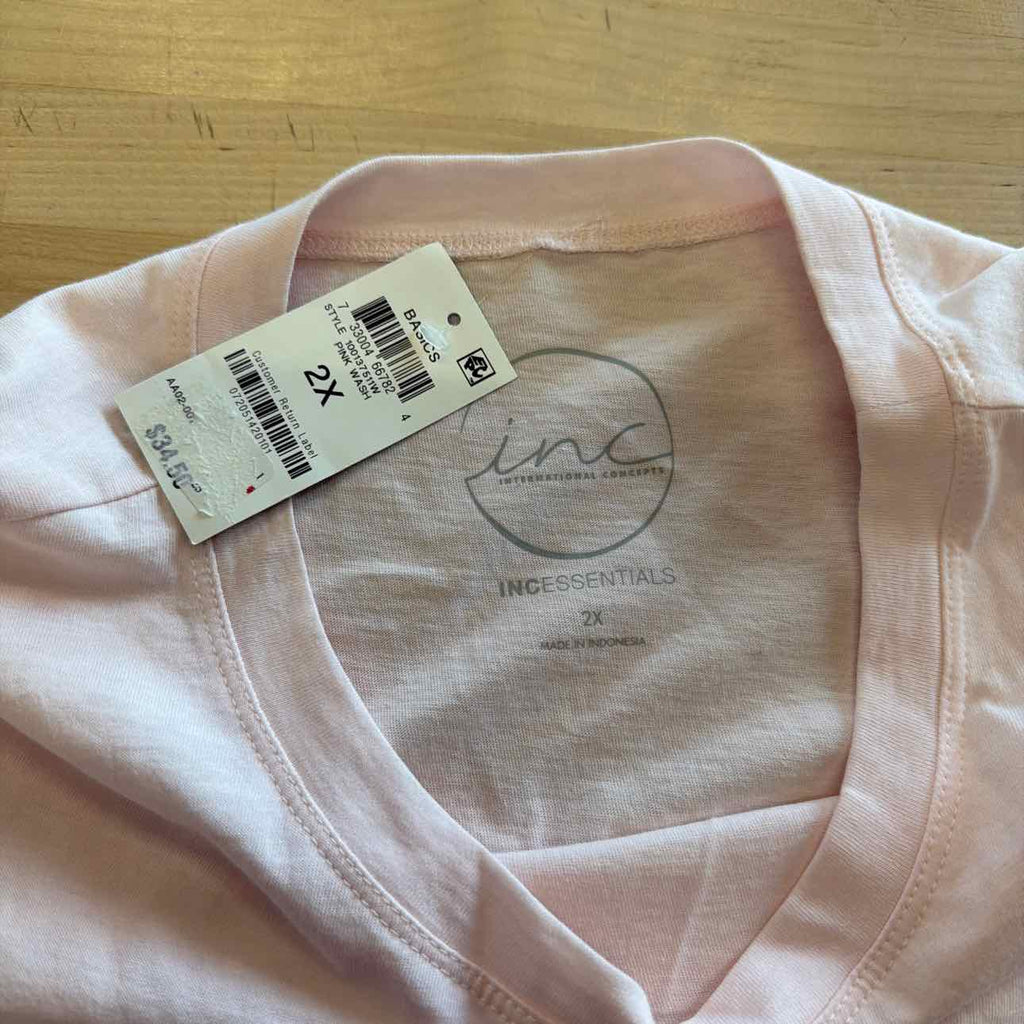 INC Size 2X Pink New T-shirt