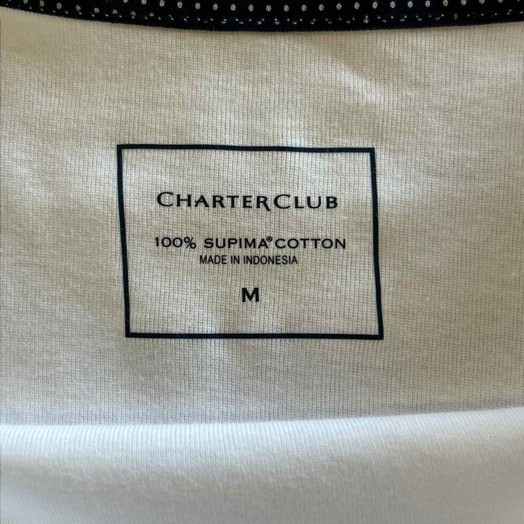 Charter Club Size M White Long Sleeve