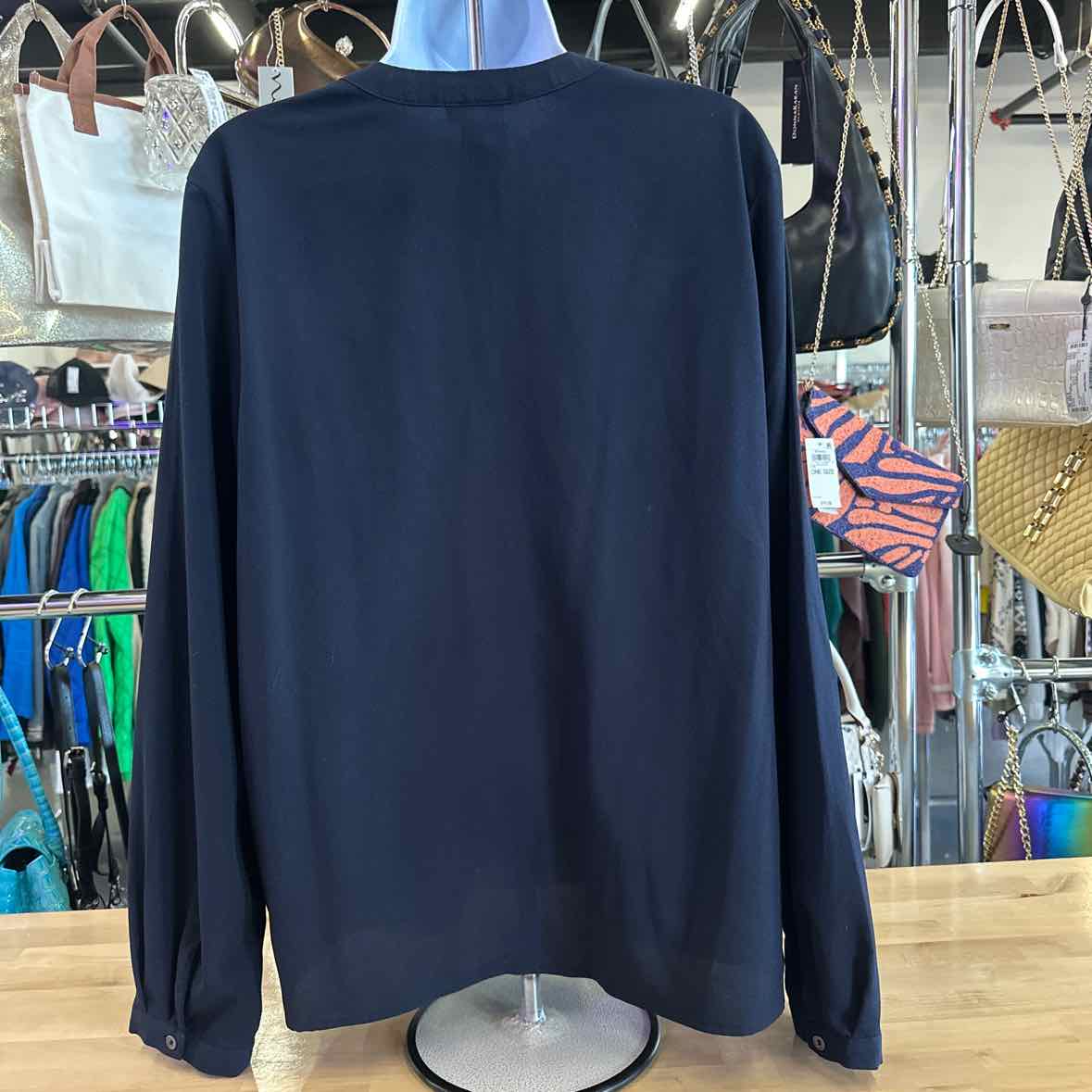 Talbots Size 14 Navy Long Sleeve