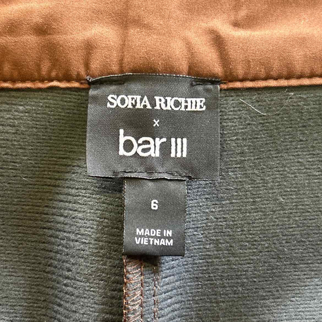 Bar III Size 6 Brown Leather Preloved Pants