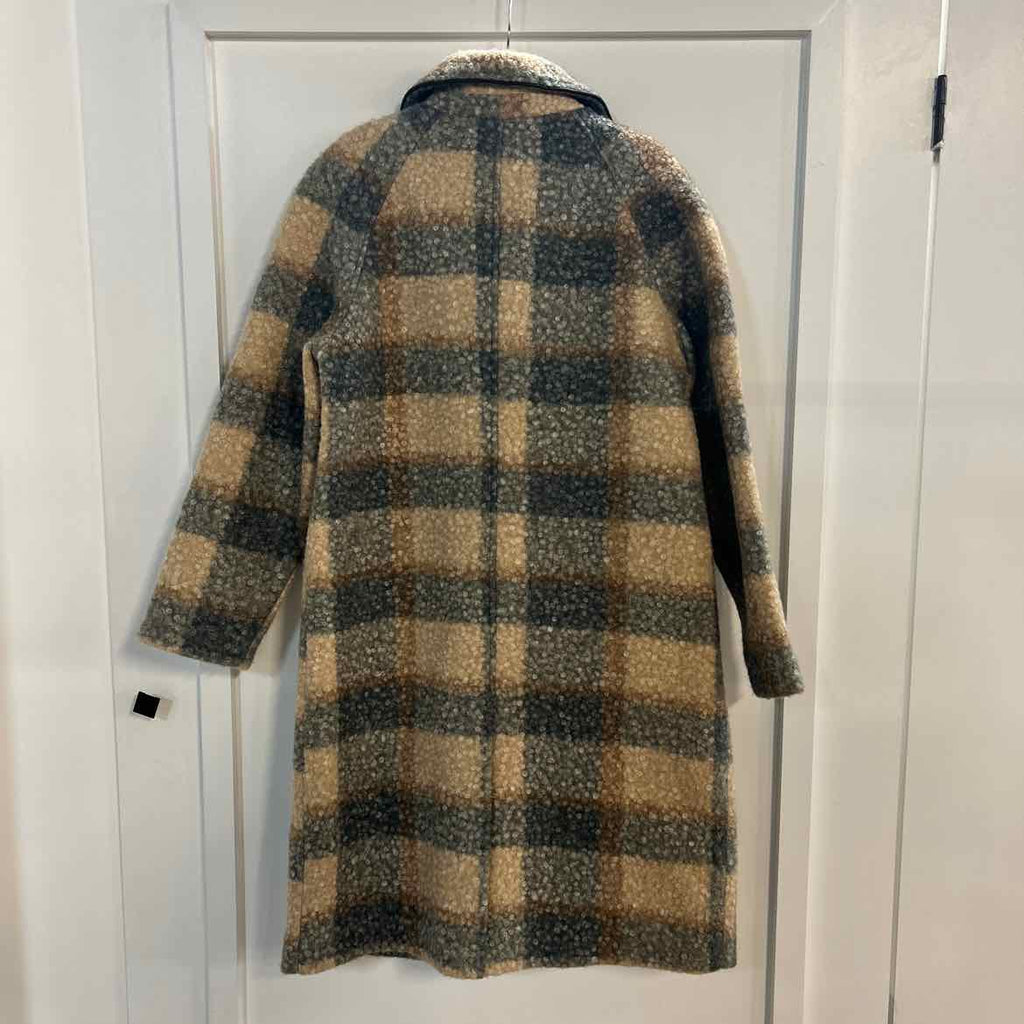 Ellen Tracy Size M Beige Green Knit New Coat