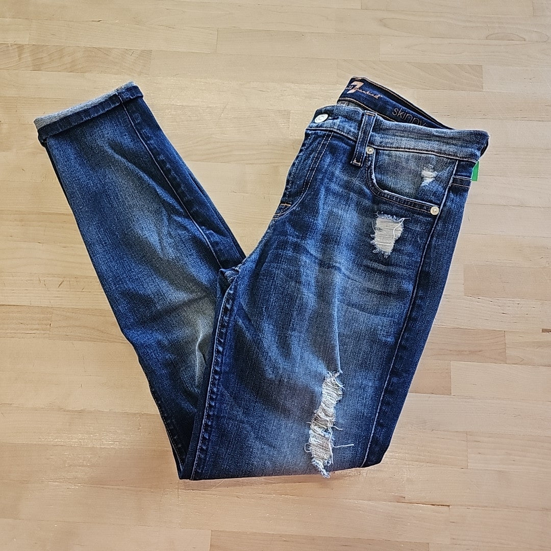 7 for all mankind Size 26 Blue Denim Preloved Jeans