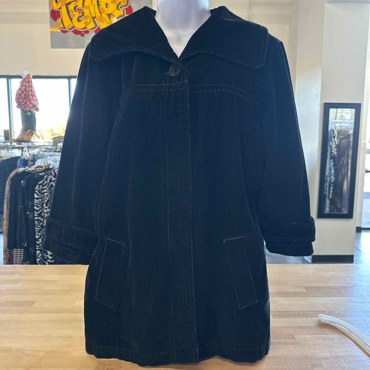 French Cuff Size PXL Black Jacket